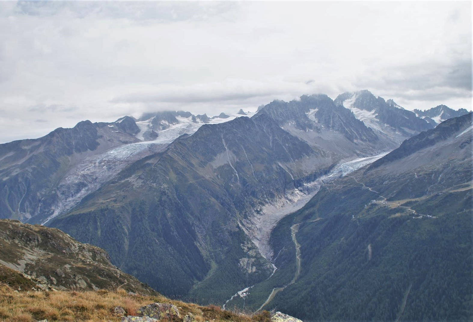 glaciers view from Balcon Sud