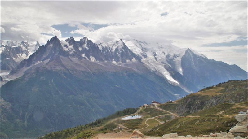 Mont Blanc massif from Balcon Sud