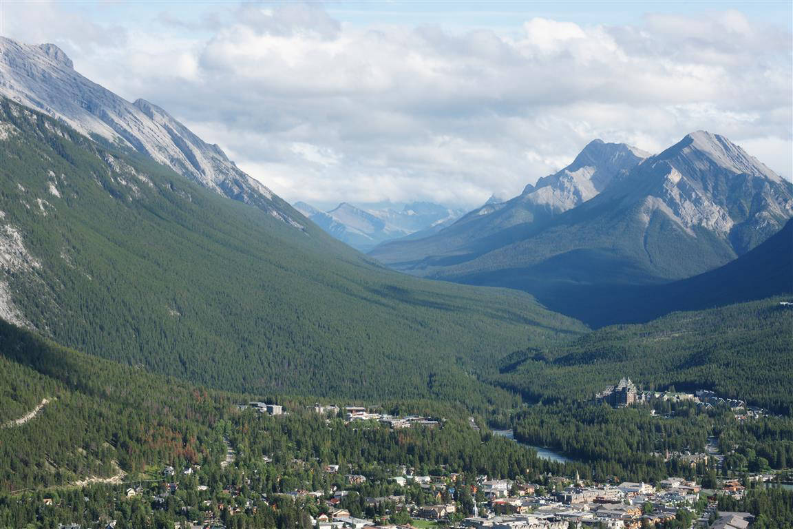 View of Banff and valley